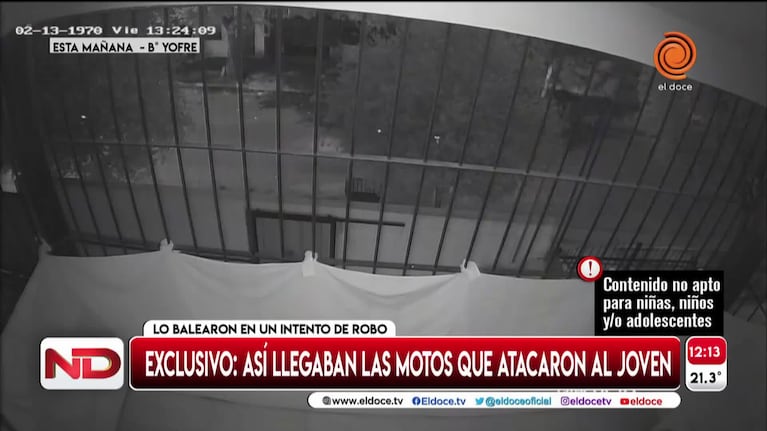 Exclusivo: motochoros pirañas balearon a un joven que iba a trabajar