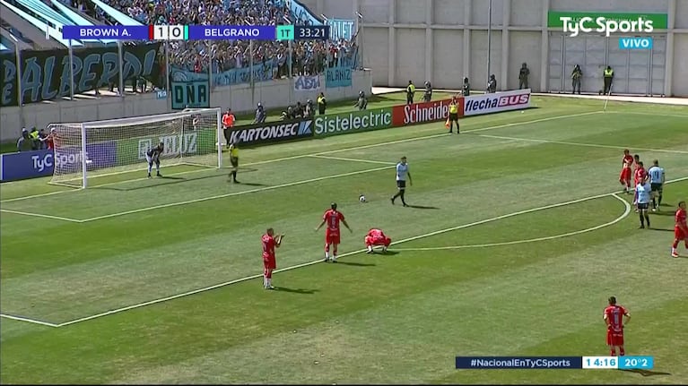 Vegetti marcó el 1 a 1 para Belgrano