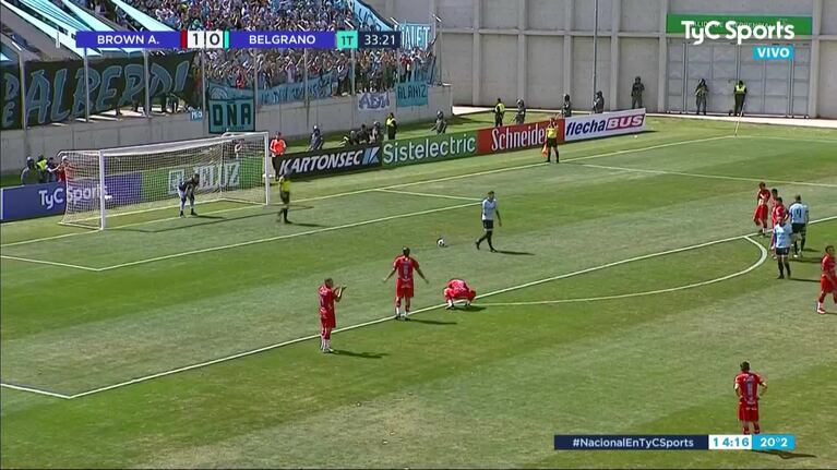 Vegetti marcó el 1 a 1 para Belgrano