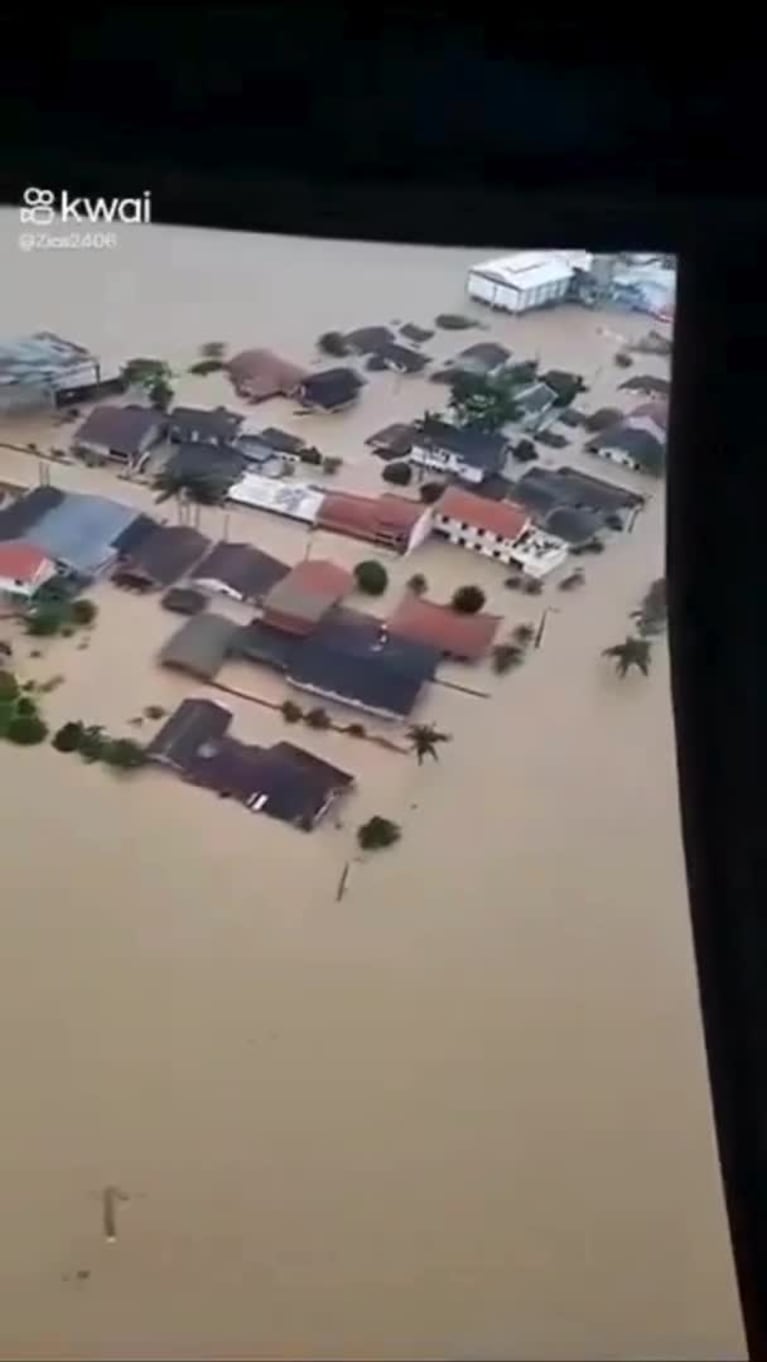 Impresionante temporal en el sur de Brasil