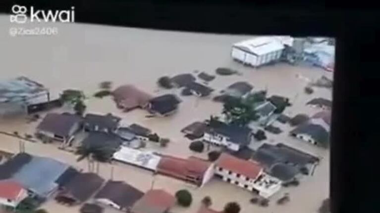 Impresionante temporal en el sur de Brasil