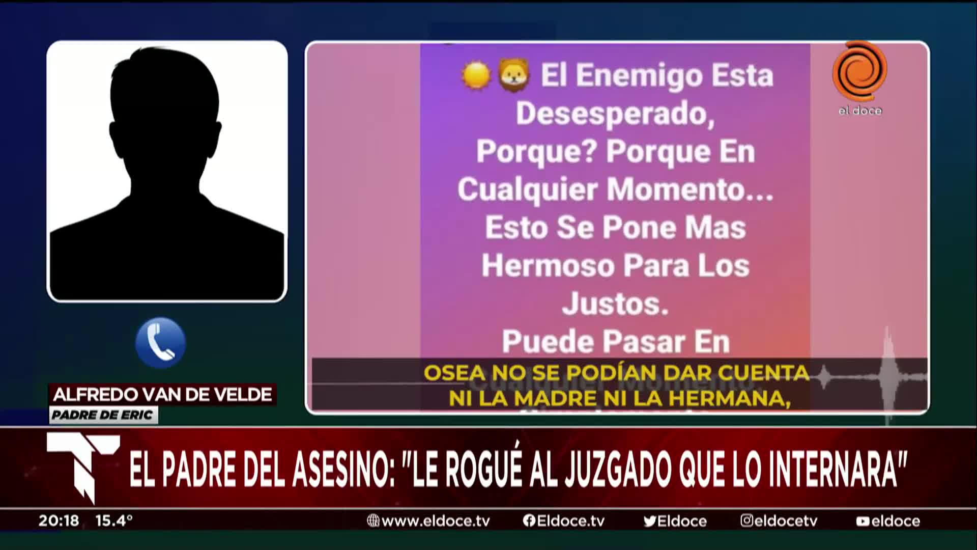 Exclusivo: el testimonio del padre del asesino del machete