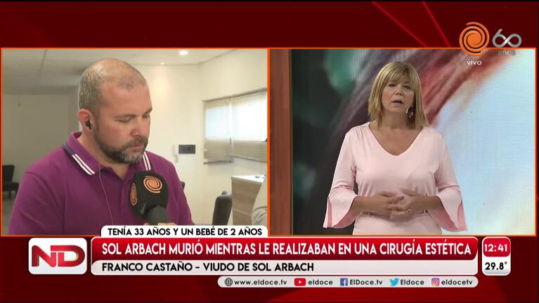 Habló por primera vez el viudo de Sol Arbach