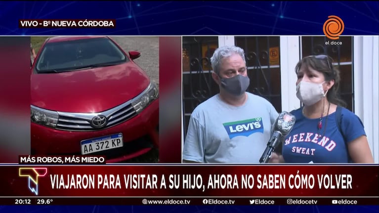Drama en Nueva Córdoba: vinieron de Río Gallegos y les robaron el auto