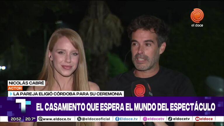Nicolás Cabre y Rocío Pardo en Telenoche