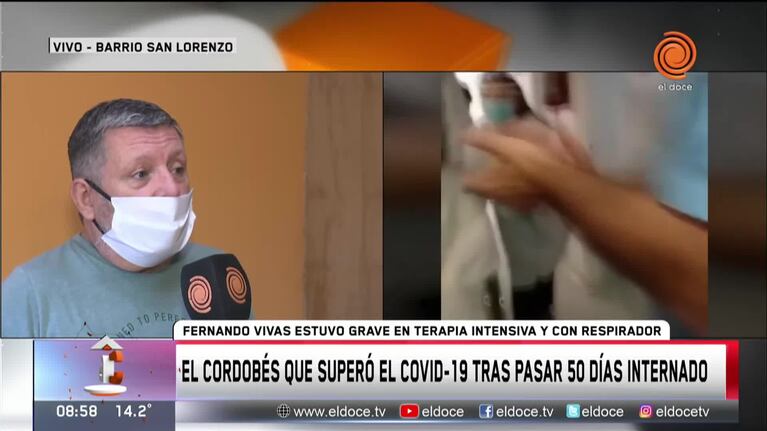 Un año de cuarentena: superó el coronavirus tras estar cinco meses internado 