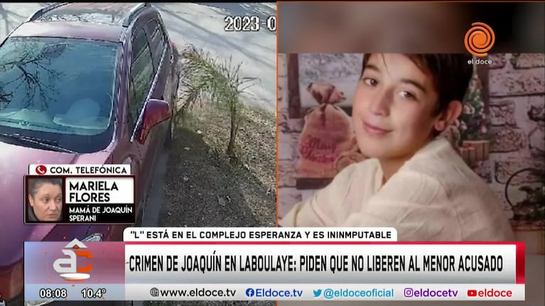 La mamá de Joaquín Sperani reveló su miedo si el asesino de su hijo es liberado