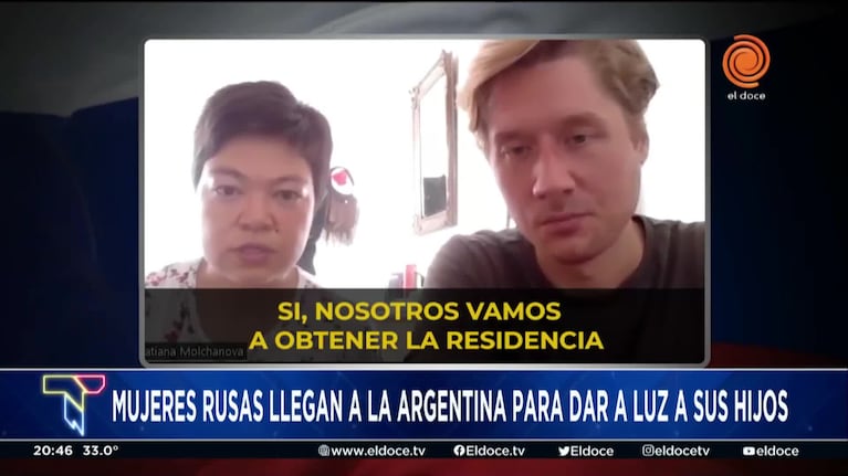Llegaron de Rusia para tener a sus hijos en Argentina: "Es un país muy amigable"