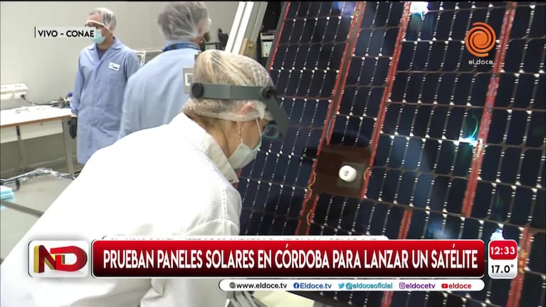 Cómo fueron las pruebas realizadas en Córdoba a paneles que irán al espacio