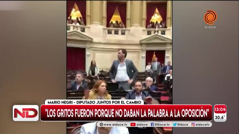 Gritos e insultos en Diputados: Negri denunció "anarquía institucional"