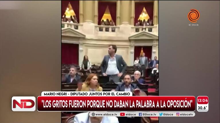 Gritos e insultos en Diputados: Negri denunció "anarquía institucional"