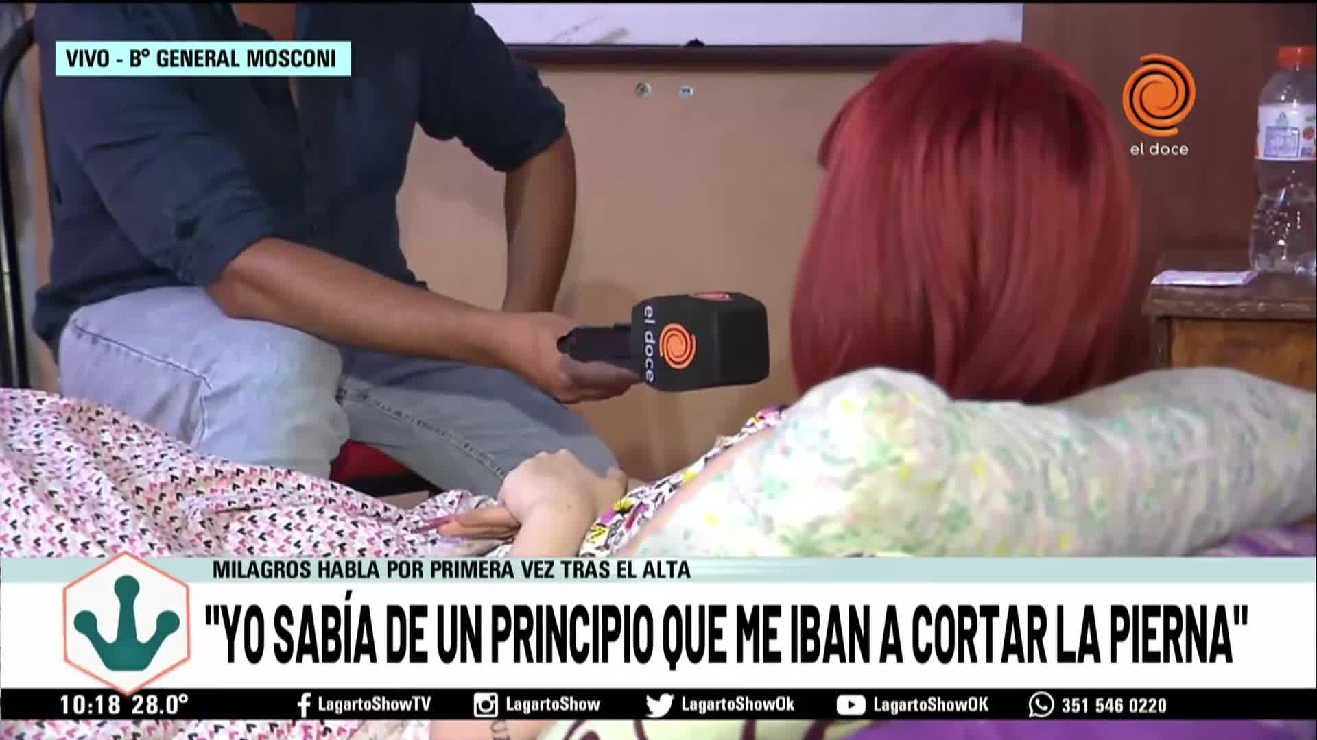 La joven amputada recibió el alta médica