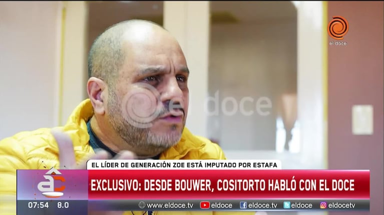 Cositorto habló con El Doce en la cárcel de Bouwer