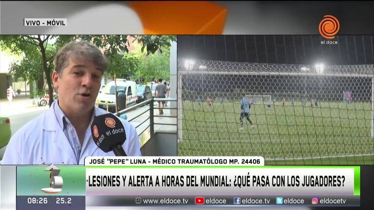 Un médico habló de las lesiones de los jugadores de la Selección