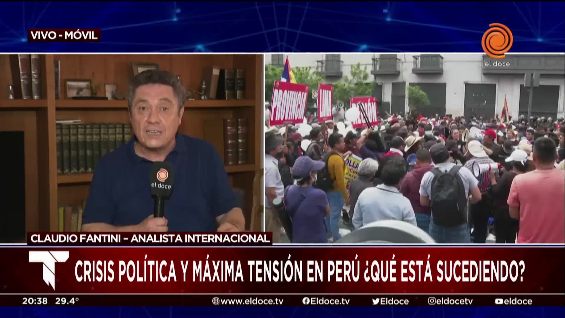 Claudio Fantini analizó la crisis en Perú y la destitución de Pedro Castillo