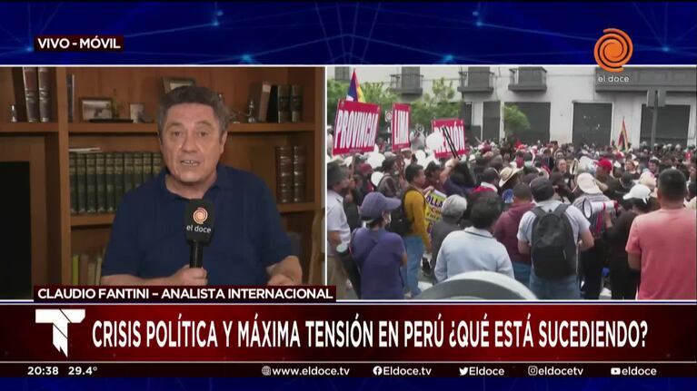 Claudio Fantini analizó la crisis en Perú y la destitución de Pedro Castillo