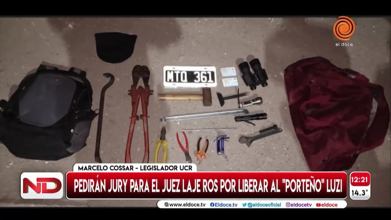 Piden jury para el juez Laje Ros que liberó al Porteño Luzi
