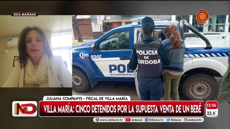 Villa María: son cuatro los detenidos por la supuesta venta de una beba