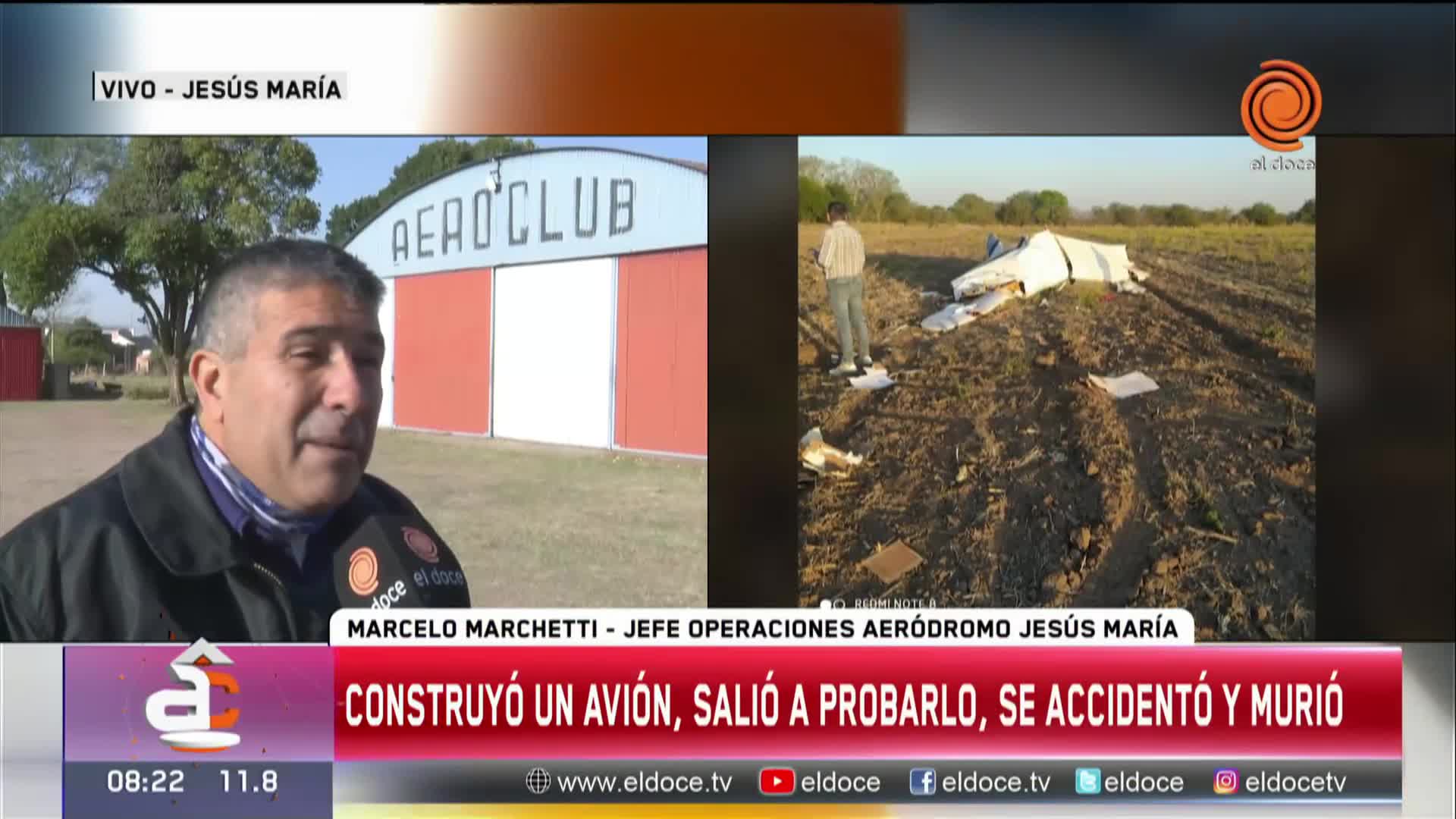 Murió un cordobés que piloteaba su propia aeronave en Jesús María