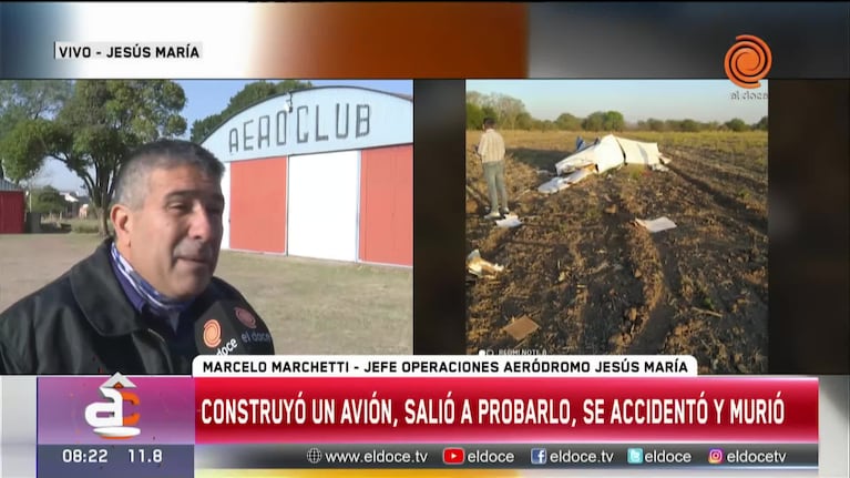 Murió un cordobés que piloteaba su propia aeronave en Jesús María