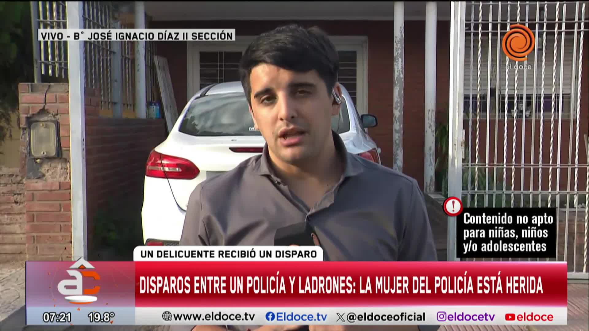 Ladrones entraron a la casa de un policía y terminaron a los tiros