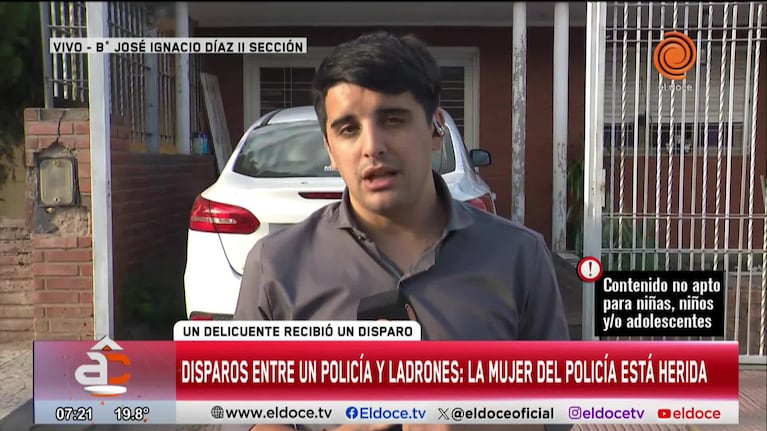 Ladrones entraron a la casa de un policía y terminaron a los tiros