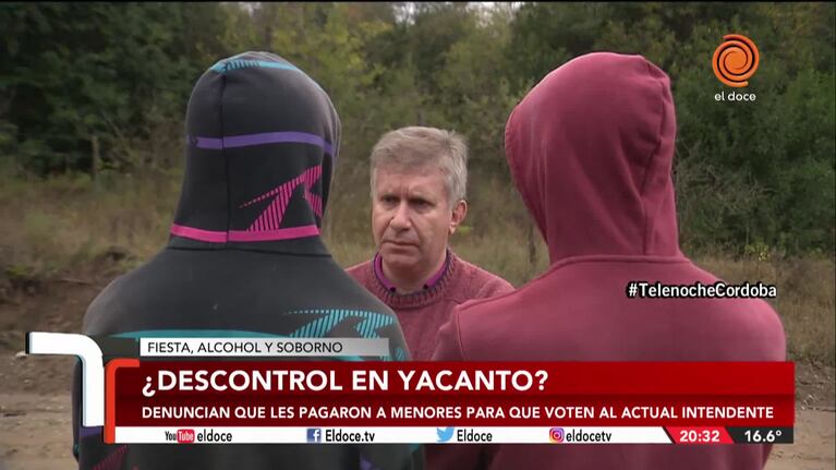 Yacanto: acusan al intendente de dar dinero y alcohol a menores para que lo voten