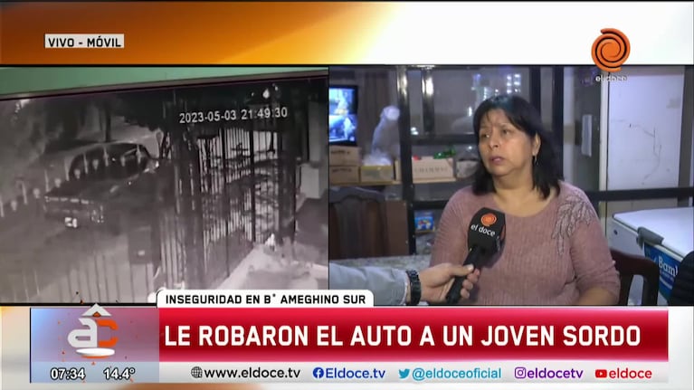 Le robaron su auto en menos de un minuto