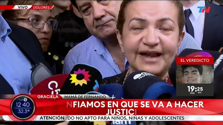 La mamá de Fernando: "Justicia es perpetua"