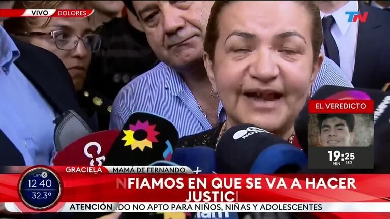 La mamá de Fernando: "Justicia es perpetua"