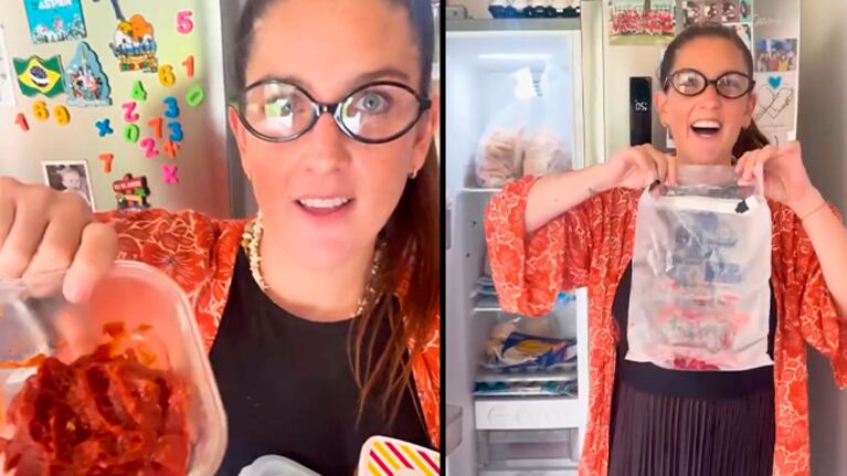 Juana Repetto mostró qué tiene en la heladera y generó polémica en las redes