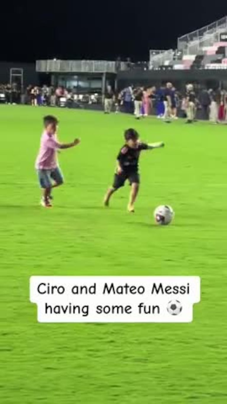 Ciro y Mateo Messi tiraron magia en Miami