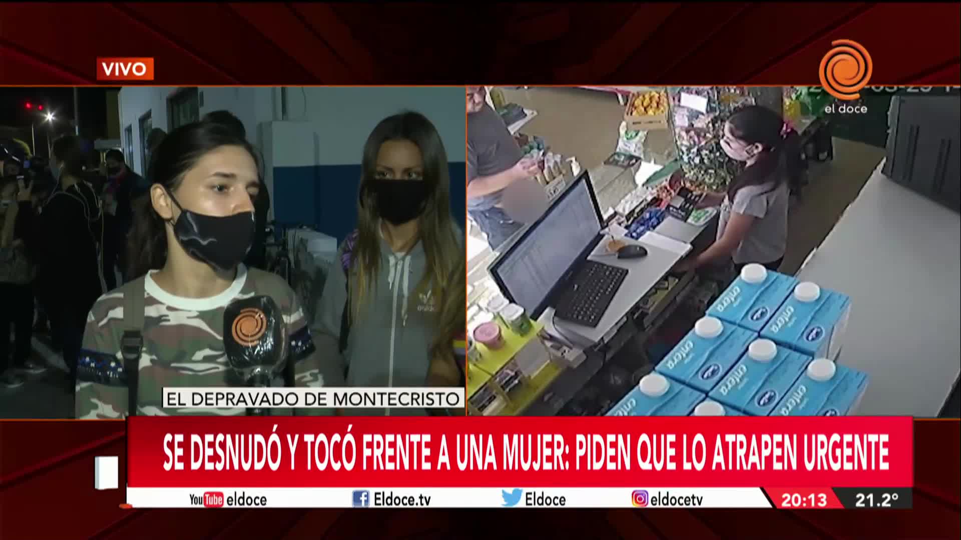 Estaba atendiendo el kiosco y un hombre se masturbó al frente suyo