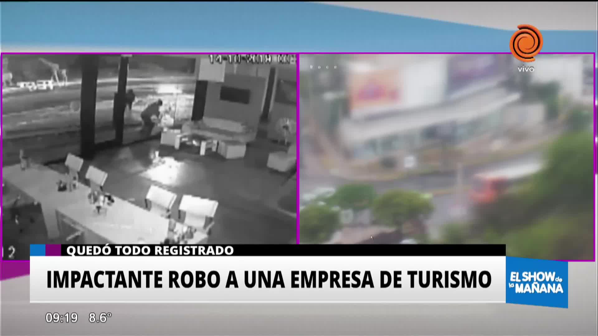 Impactante robo a una agencia de turismo