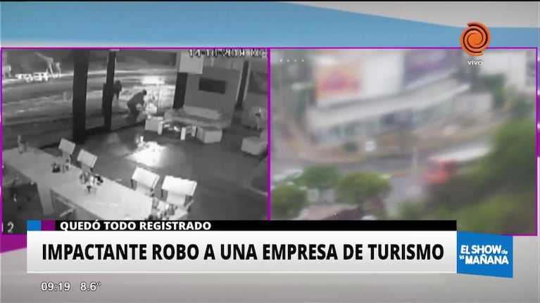 Impactante robo a una agencia de turismo