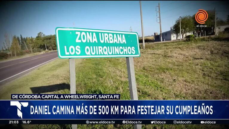 Festejará su cumpleaños caminando 500 kilómetros desde Córdoba