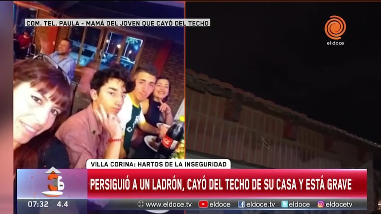 Está grave el joven que cayó del techo tras perseguir a un ladrón