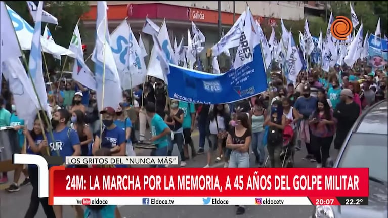 Día de la memoria: la marcha en Córdoba, a 45 años del golpe militar