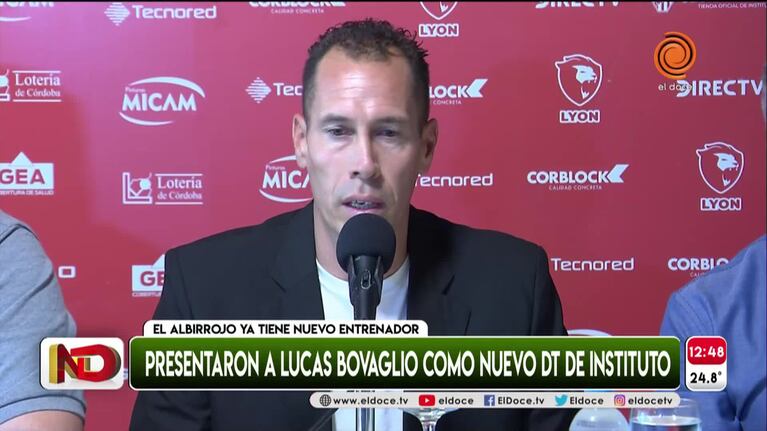 Instituto presentó a Lucas Bovaglio como su nuevo DT