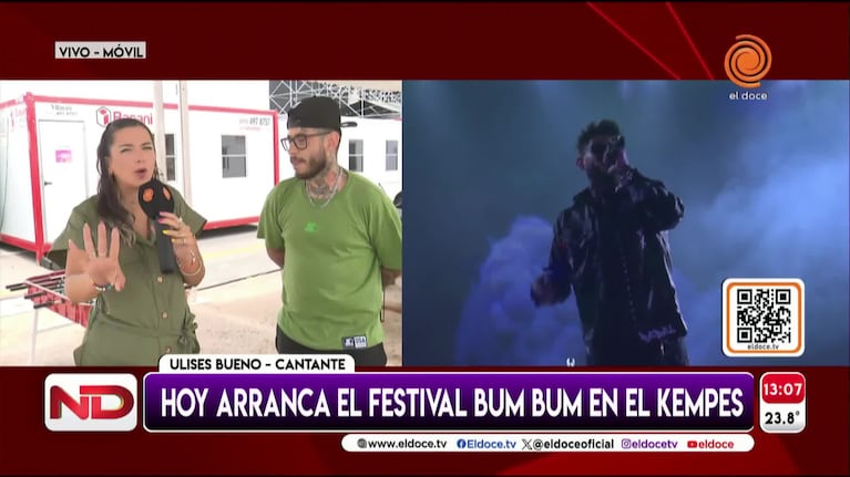 Ulises Bueno, listo para el Festival Bum Bum