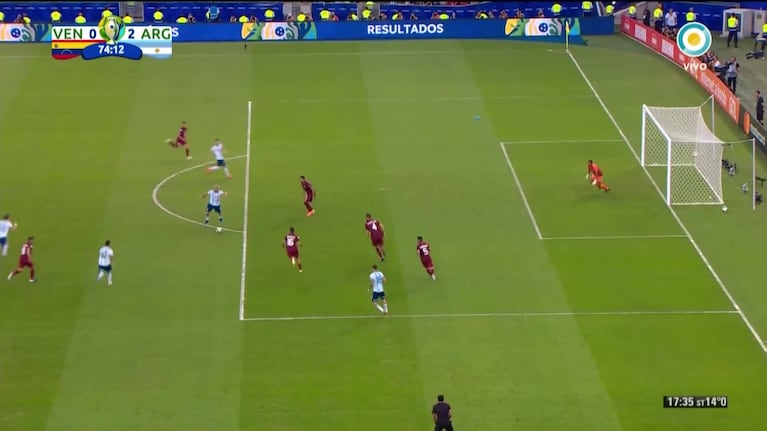 Lo Celso se avivó y marcó el 2-0 para Argentina