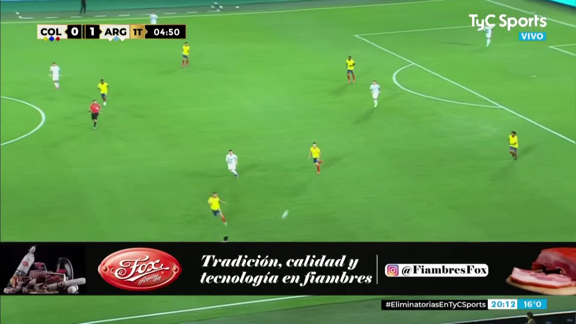 Los goles de Romero y Paredes ante Colombia