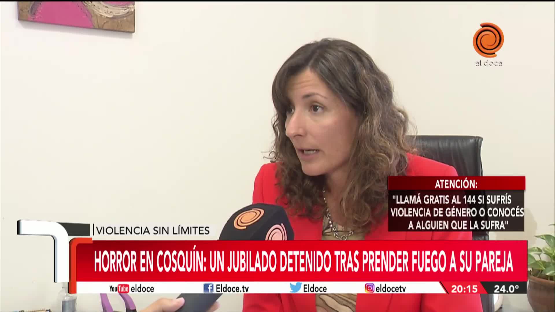 Cosquín: detuvieron a un jubilado por prender fuego a su pareja 