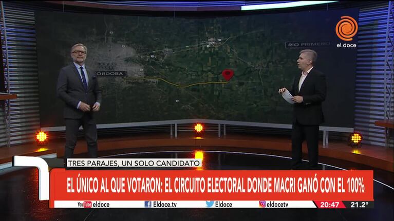 Macri ganó con el 100 por ciento de los votos en tres parajes de Córdoba