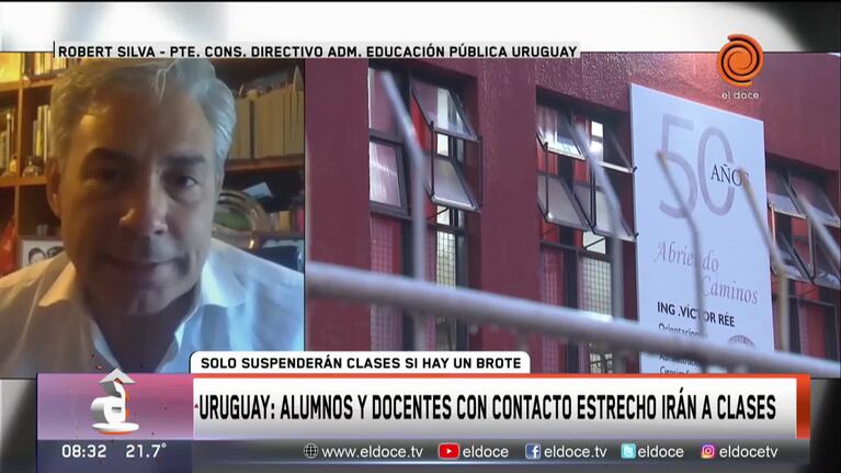 Uruguay: alumnos y docentes con contacto estrecho irán a clases