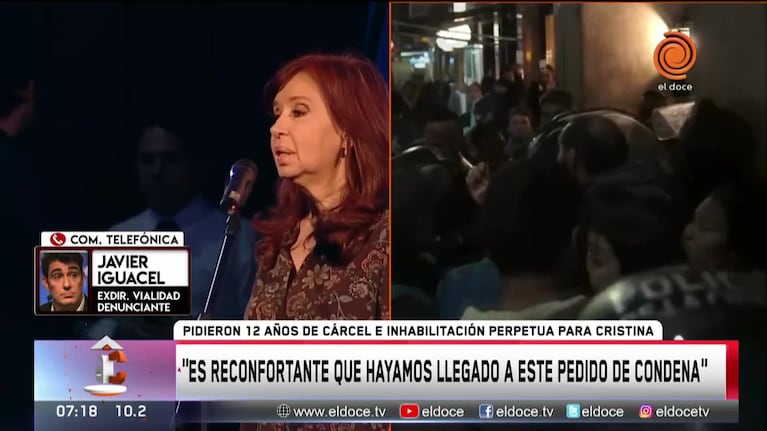 Iguacel reflexionó sobre el pedido de condena a Cristina