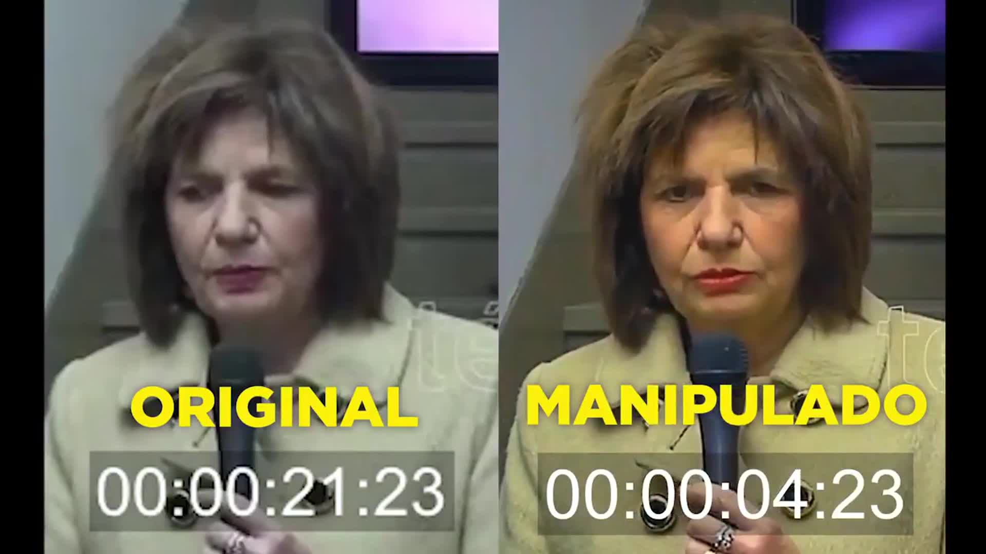 Manipularon un video de Patricia Bullrich