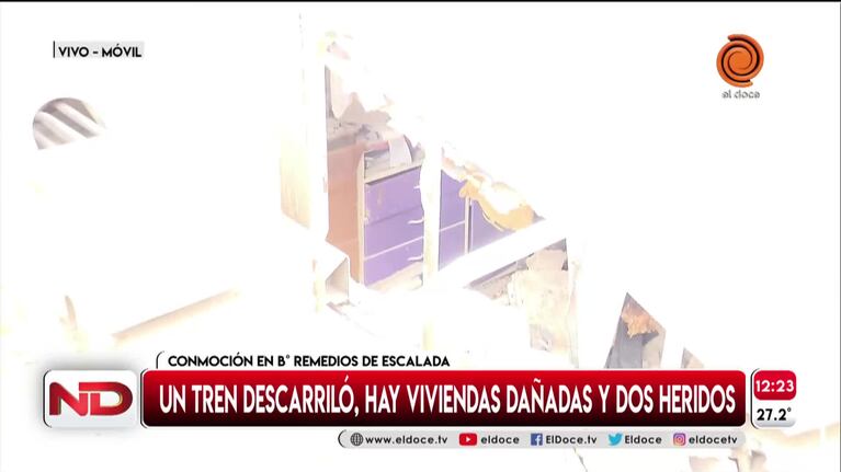 La conmoción de los vecinos por el tren que descarriló