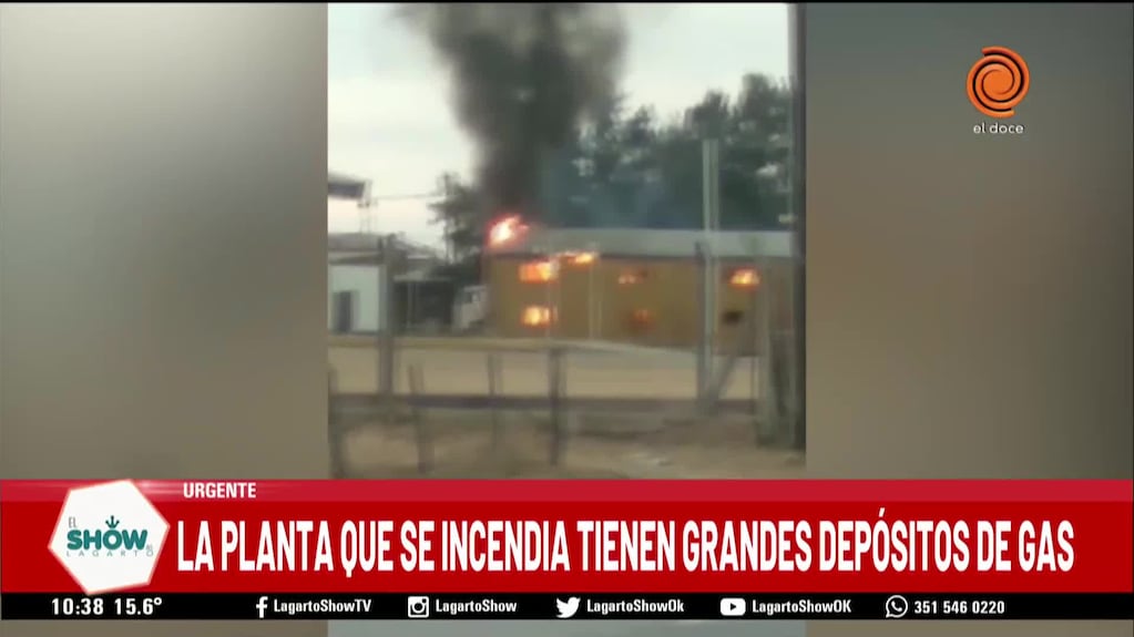 El incendio en la planta de gas en Córdoba