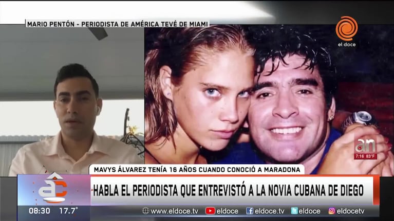 Habló el periodista que entrevistó a la novia cubana de Maradona